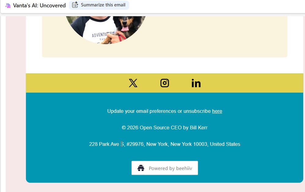 An Unsubscribe link at the bottom of a marketing email, and the quick Unsubscribe button at the top in webmail